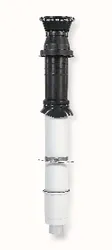 Rookgasdakdoorvoer, Ubbink Rolux 4G HR+, concentrisch, 60/100mm, L1000mm, 15 - 45°